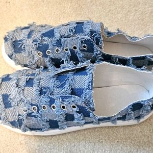 Women's Denim Slip On Shoes